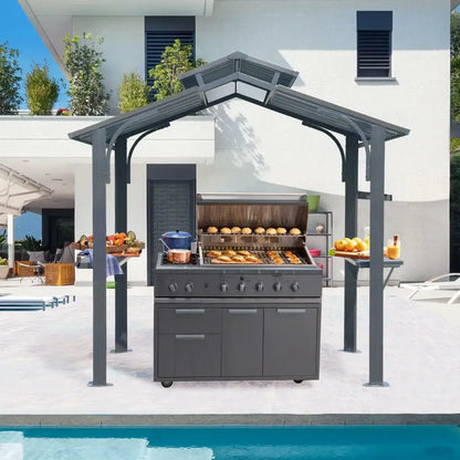 8' × 5' Outdoor Grill Gazebo Gable Roof