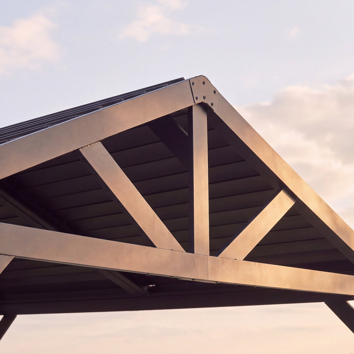 14x14 Ridgeline Steel Louvered Pergola