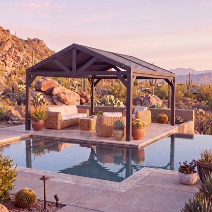 14x14 Ridgeline Steel Louvered Pergola