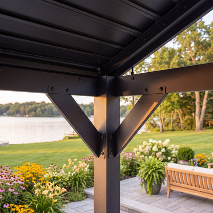 16x14 Ridgeline Steel Louvered Pergola