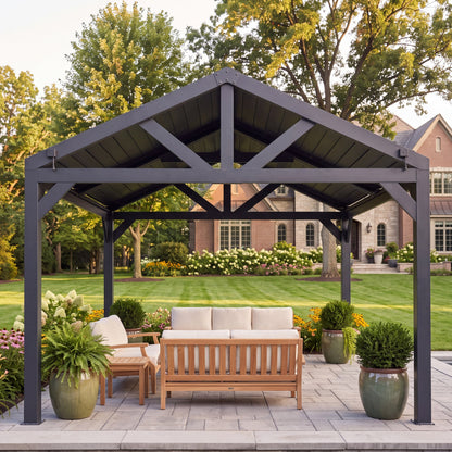 16x14 Ridgeline Steel Louvered Pergola