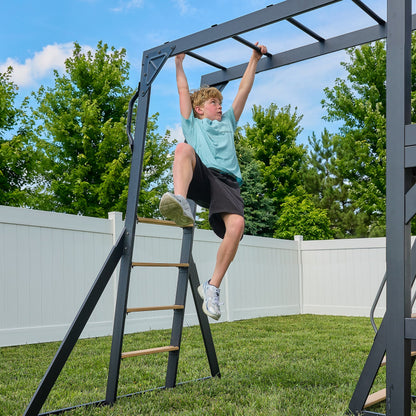 Atlas Steel Swing Set with Monkey Bars and Tube Slide