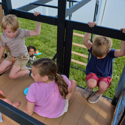 Atlas Steel Swing Set with Monkey Bars and Tube Slide