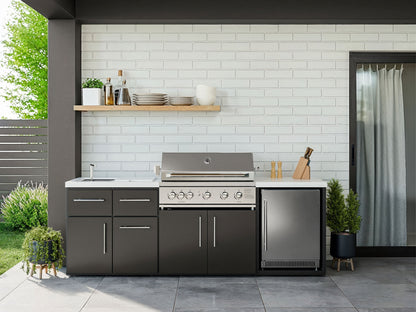 Emory | 9-Foot Outdoor Kitchen Island with Built-In Grill