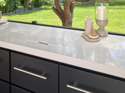 Lancaster | Covered Linear Outdoor Kitchen with Built-In Grill