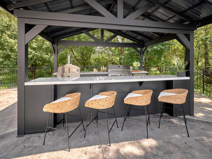 Lancaster | Galley Outdoor Kitchen with Built-In Grill & Pizza Oven
