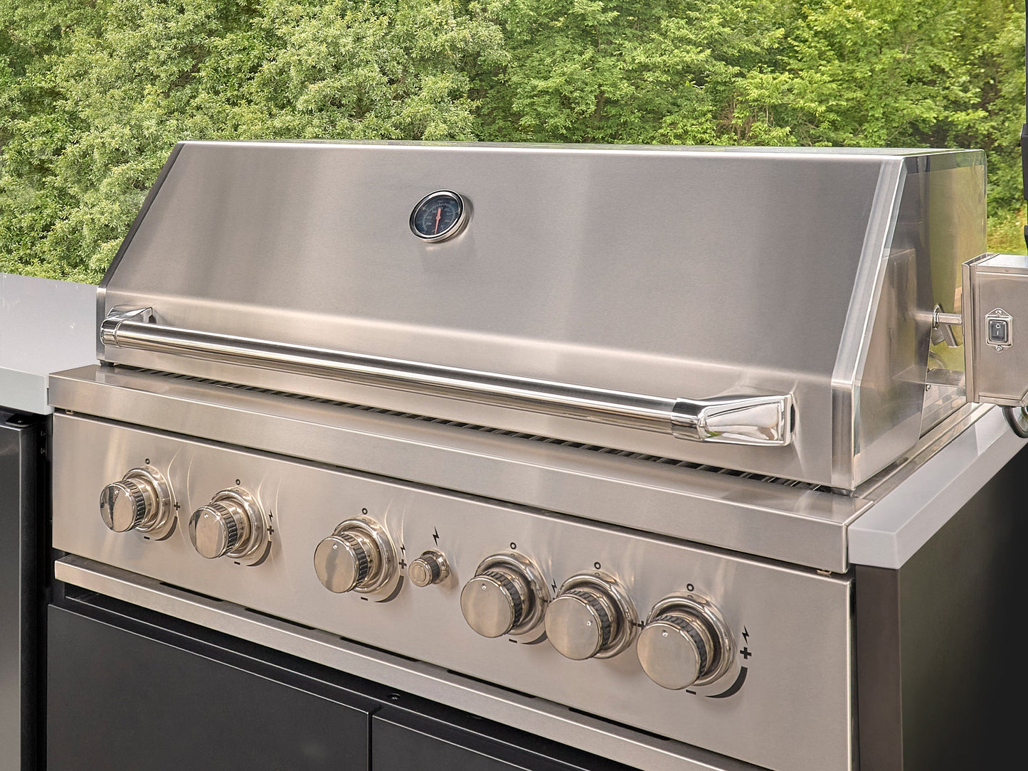 Emory | Corner Outdoor Kitchen Island with Bar Seating & Built-In Grill – Right