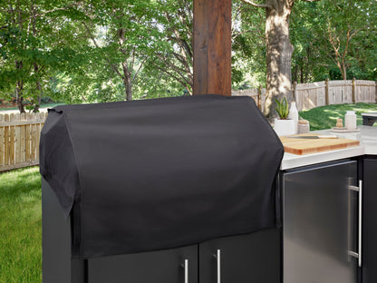 Lancaster | Covered Linear Outdoor Kitchen with Built-In Grill