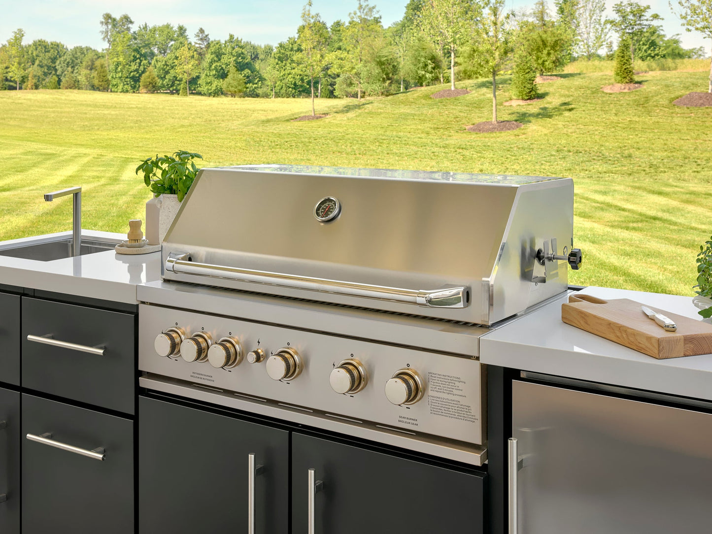 Emory | 9-Foot Outdoor Kitchen Island with Built-In Grill