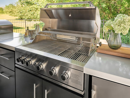 Lancaster | Galley Outdoor Kitchen with Built-In Grill & Pizza Oven