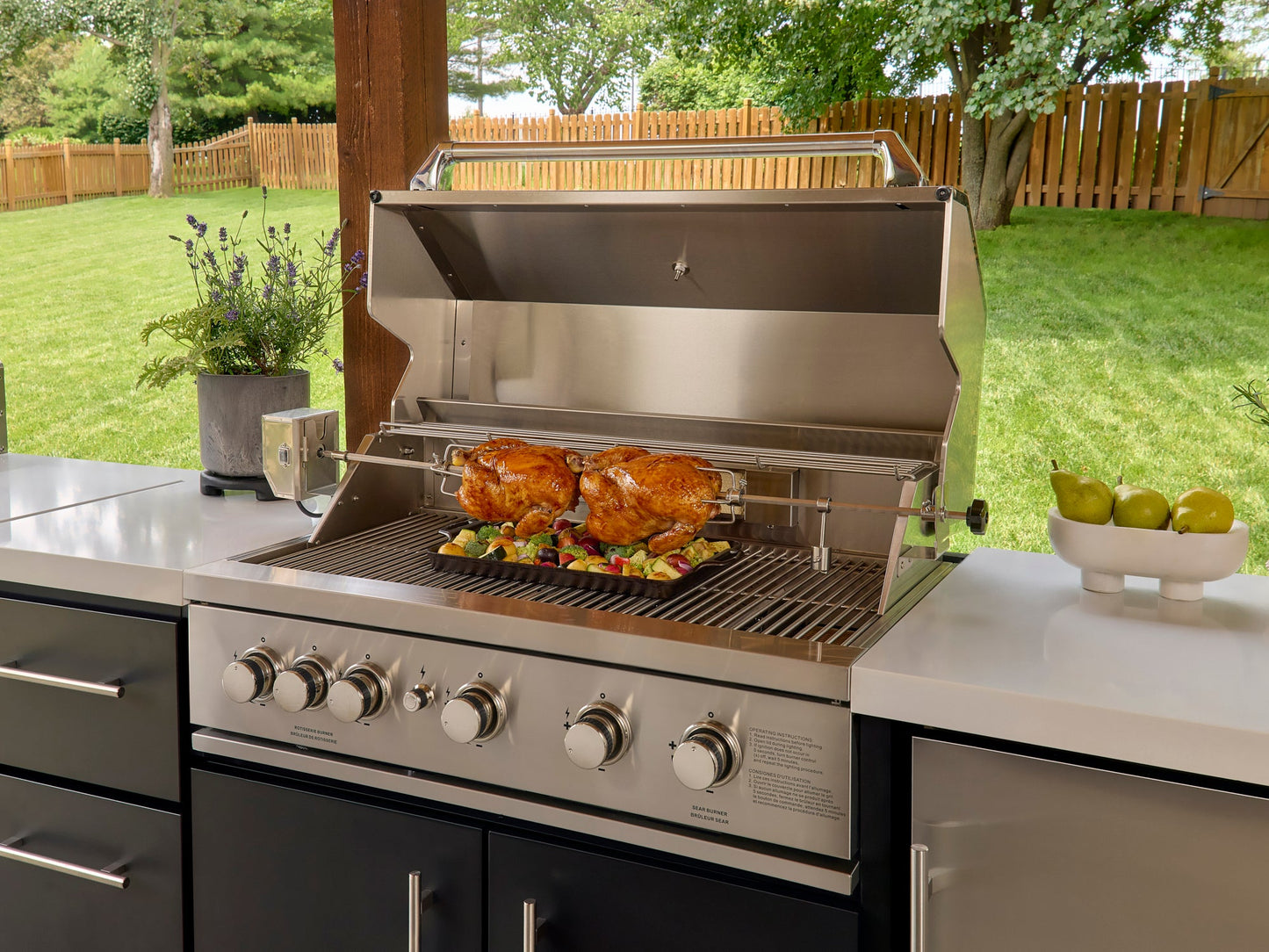 Emory | 9-Foot Outdoor Kitchen Island with Built-In Grill
