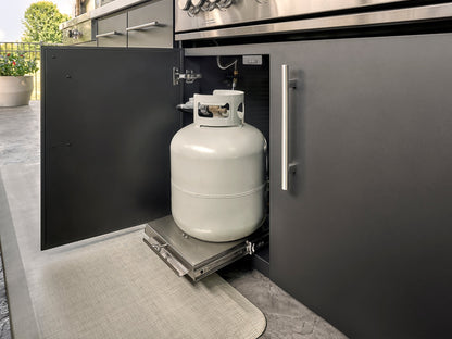 Lancaster | Galley Outdoor Kitchen with Built-In Grill & Pizza Oven
