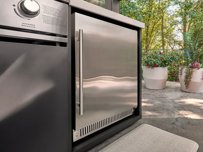 Lancaster | L-Shape Outdoor Kitchen with Built-In Grill & Pizza Oven