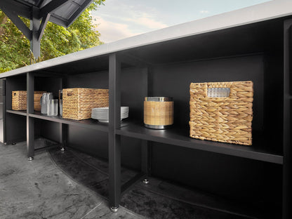 Lancaster | Galley Outdoor Kitchen with Built-In Grill & Pizza Oven