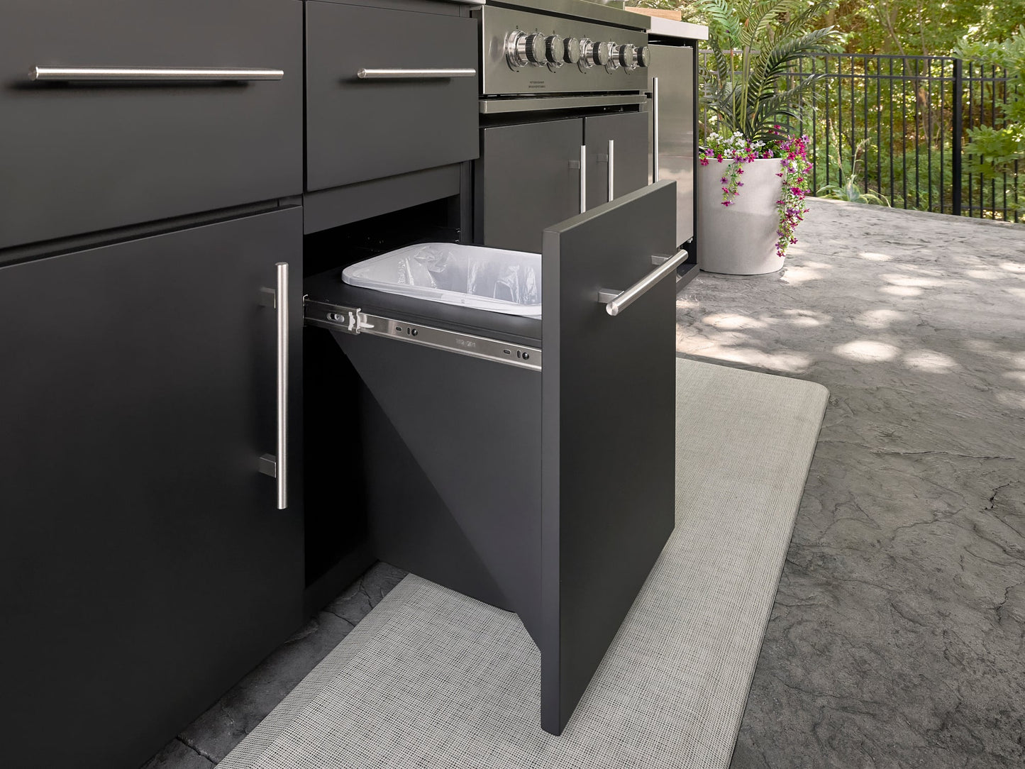 Lancaster | Covered Linear Outdoor Kitchen with Built-In Grill