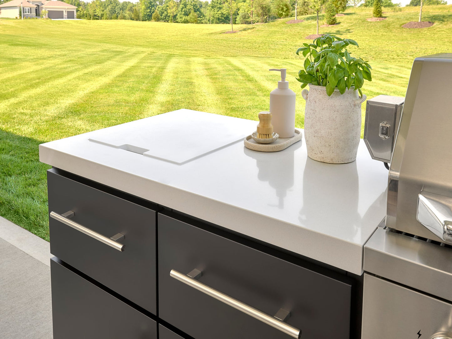 Emory | 9-Foot Outdoor Kitchen Island with Built-In Grill