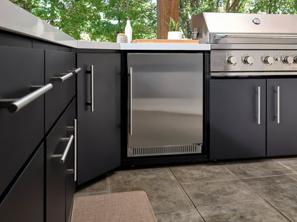 Emory | Corner Outdoor Kitchen Island with Bar Seating & Built-In Grill – Right