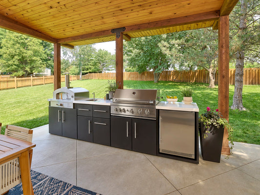 Emory | 12-Foot Outdoor Kitchen Island with Built-In Grill & Pizza Oven