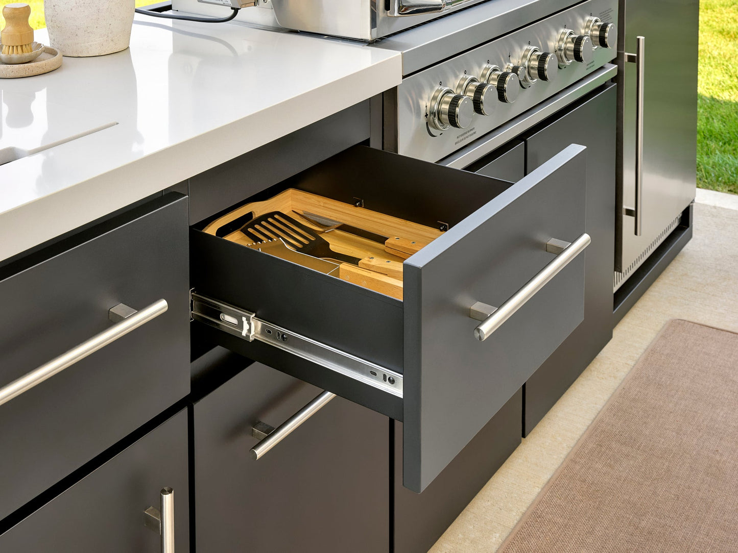 Emory | 12-Foot Outdoor Kitchen Island with Built-In Grill & Pizza Oven
