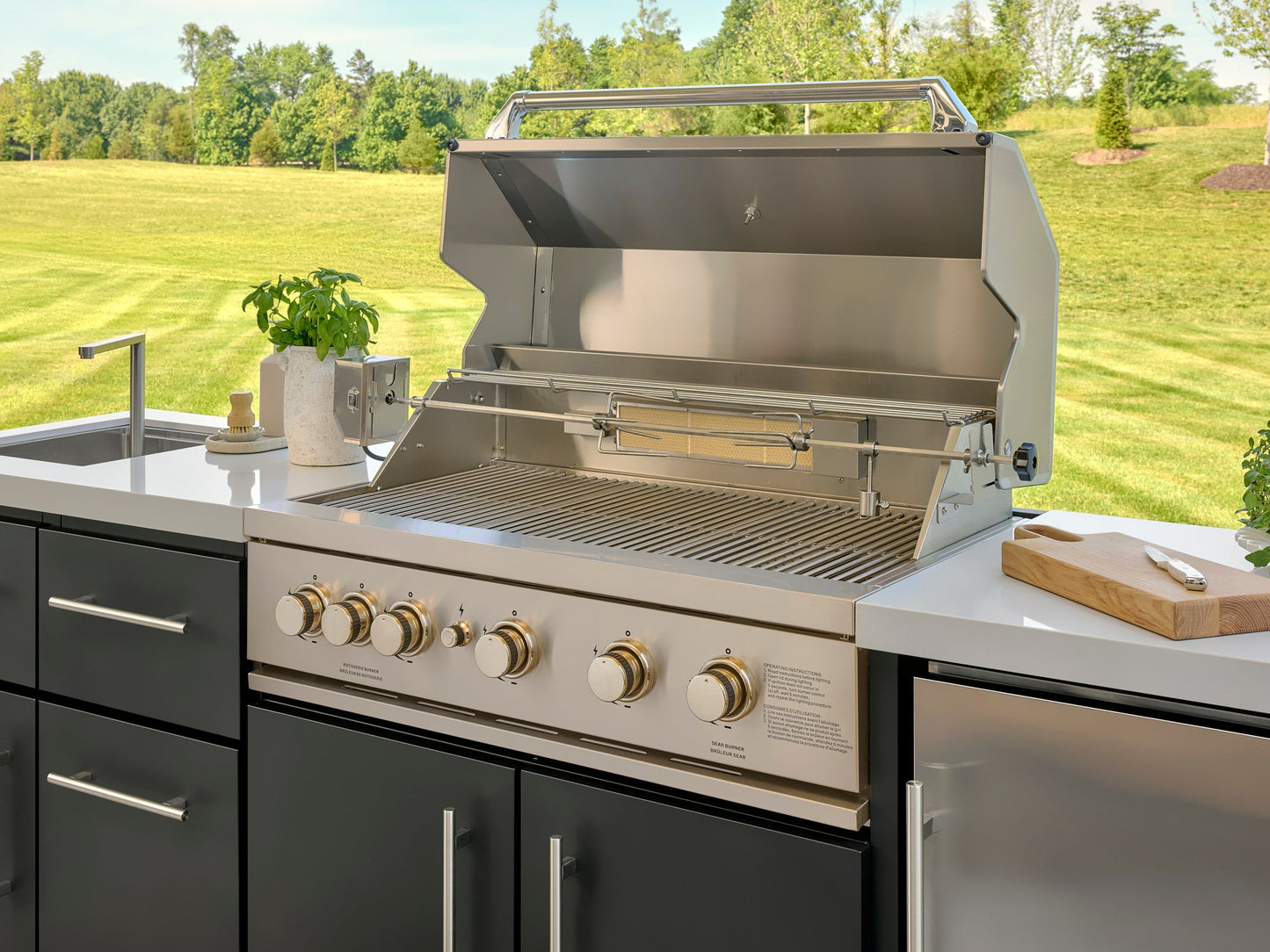 Emory | 9-Foot Outdoor Kitchen Island with Built-In Grill